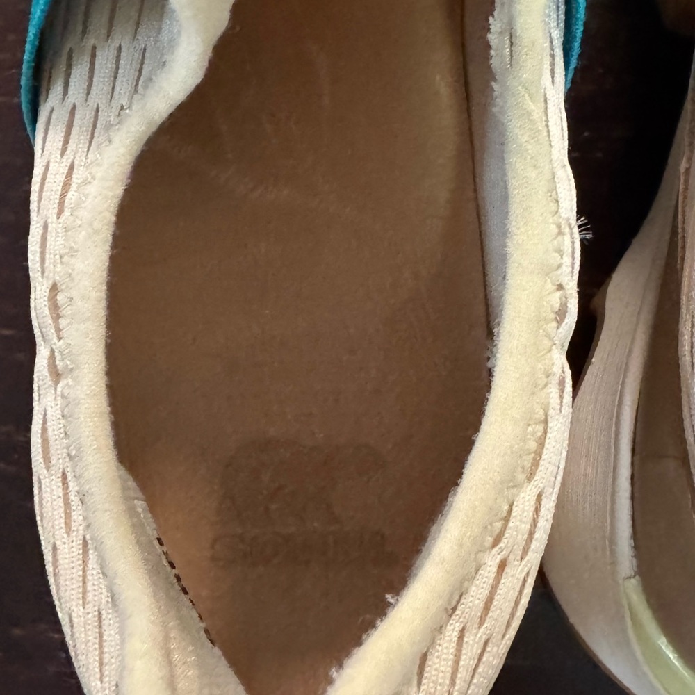 Sorel Women's Kinetic Impact II Slip On Sneakers – Cream/Blue teal – 8.5 - Picture 9 of 9